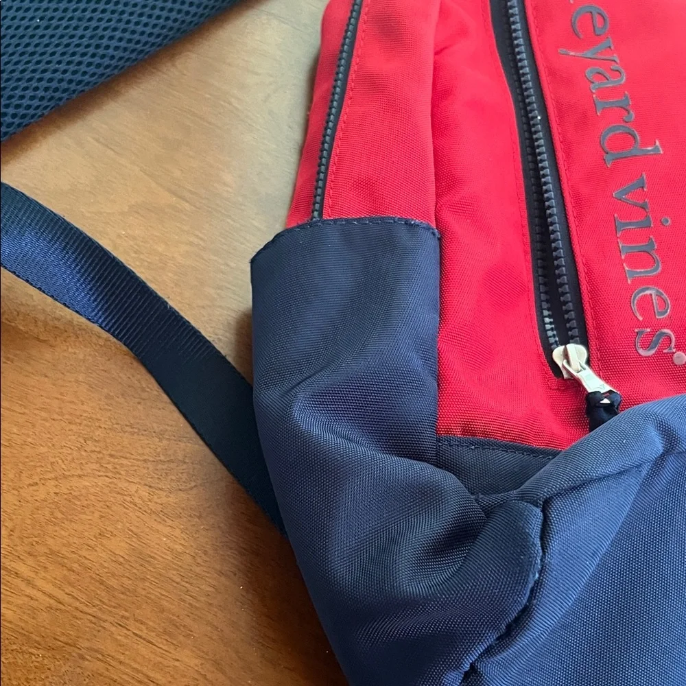 Vineyard Vines Bold Red and Navy Backpack